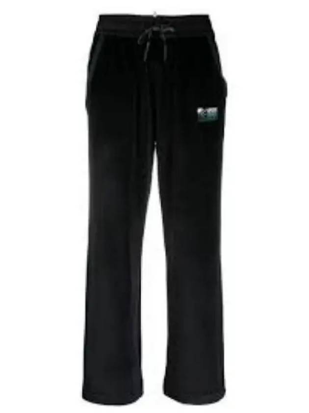 Velvet Drawstring Track Pants Black - MONCLER - BALAAN 2