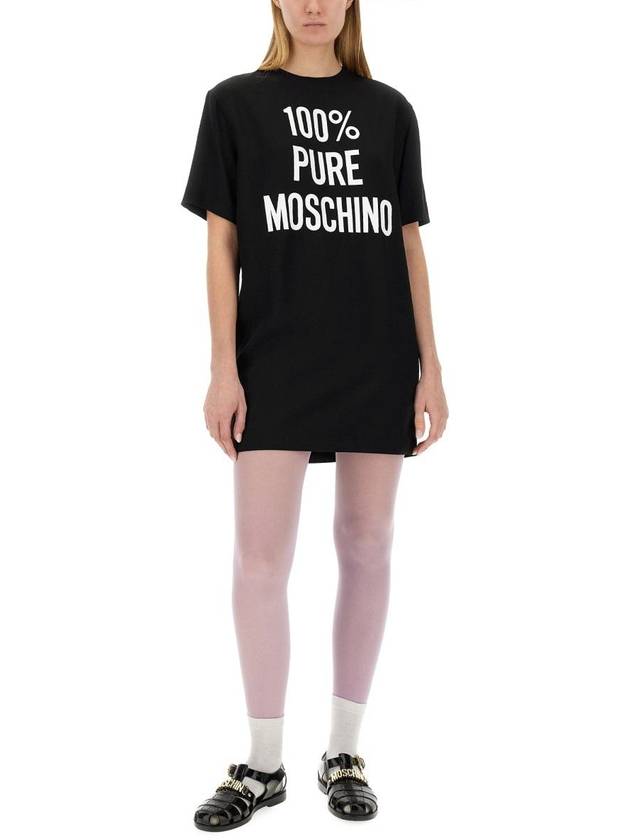 Midi Dress 04430533 1555 BLACK - MOSCHINO - BALAAN 3