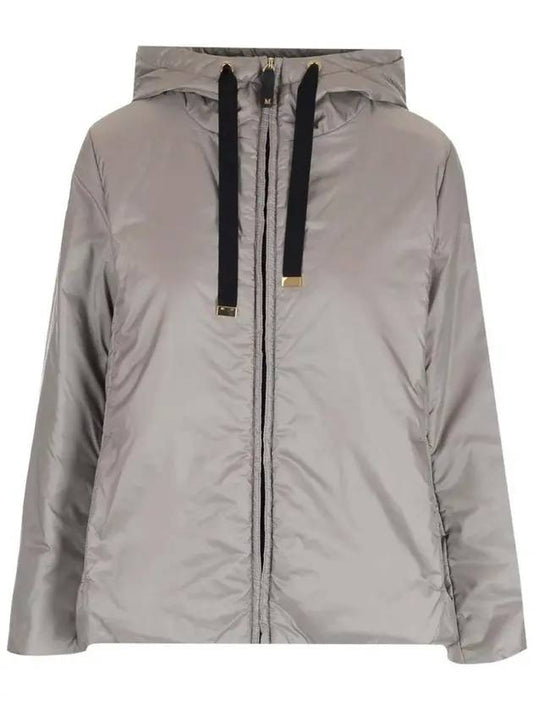 Greenh Drawstring Hooded Jacket Grey - MAX MARA - BALAAN 1