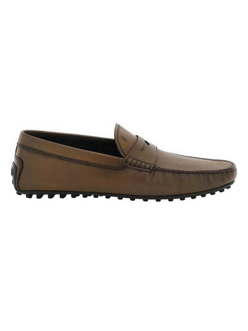 Men's City Gommino Driving Shoes Brown - TOD'S - BALAAN 1