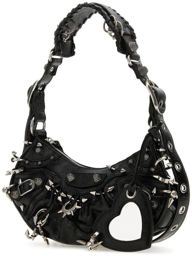 Le Cargol XS Metal Detail Shoulder Bag Black - BALENCIAGA - BALAAN 4