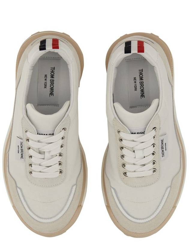 Eco Nylon Alumni Low Top Sneakers White - THOM BROWNE - BALAAN 6