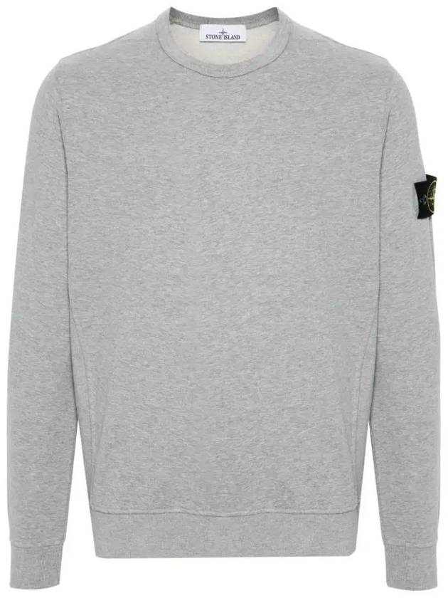 Wappen Patch Crew Neck Cotton Sweatshirt Grey - STONE ISLAND - BALAAN 2