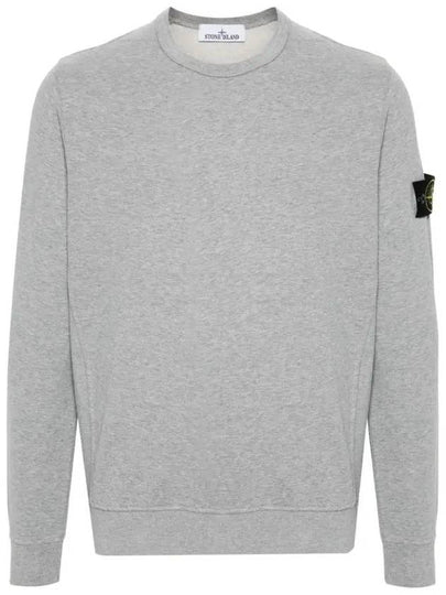 Compass Patch Cotton Sweatshirt Melange Grey - STONE ISLAND - BALAAN 2