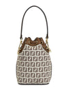 Mon Tresor FF Motif Bucket Bag Brown - FENDI - BALAAN 4