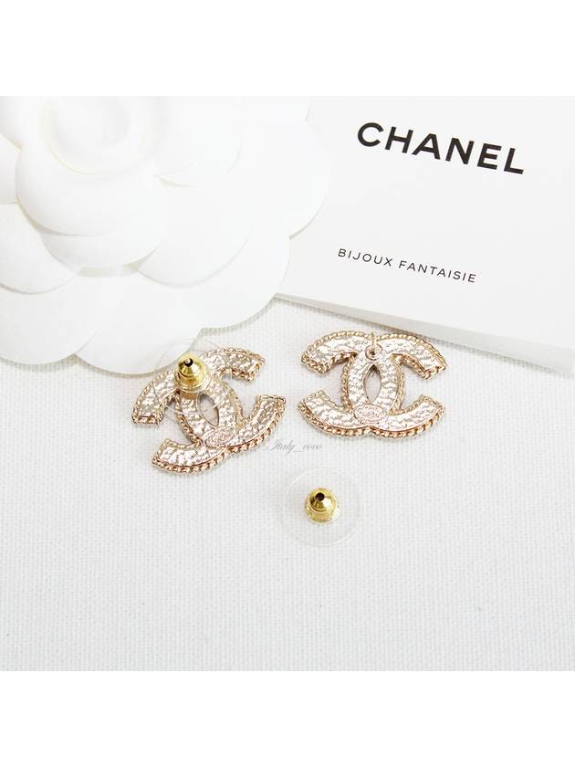 stud earrings metal gold black - CHANEL - BALAAN 6