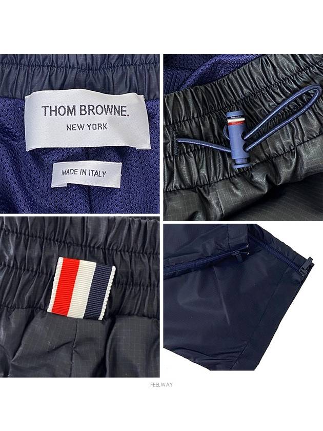 Diagonal Ripstop Track Pants Navy - THOM BROWNE - BALAAN 10