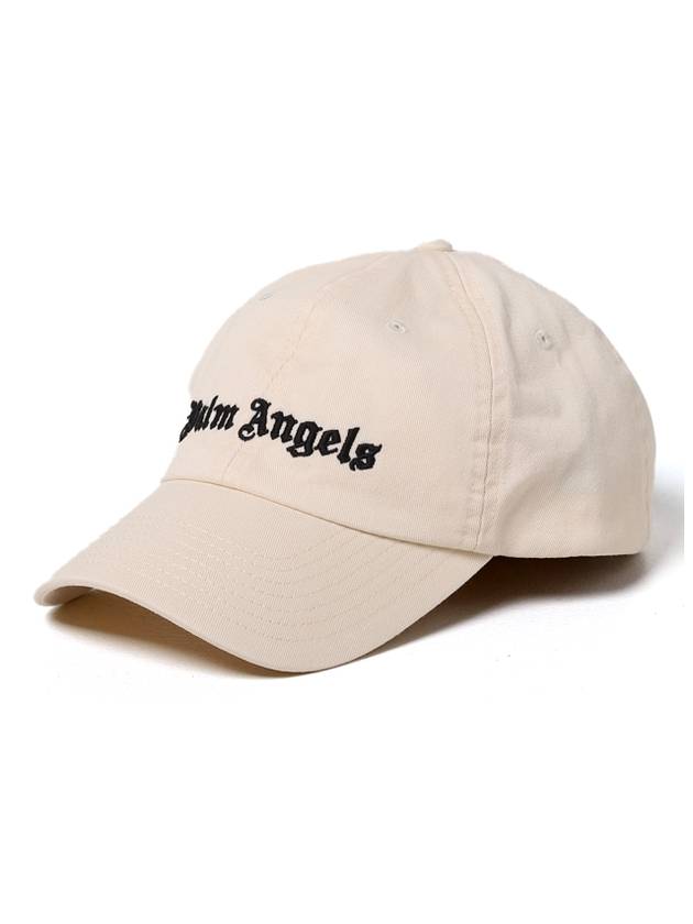 Men's Embroidery Logo Ball Cap Beige - PALM ANGELS - BALAAN 1