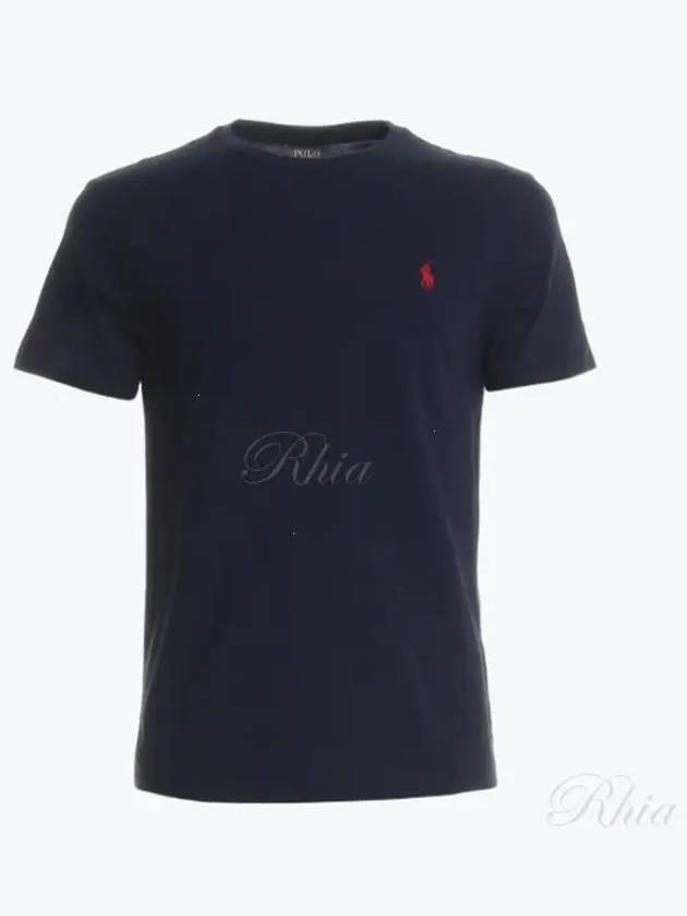 Men's Embroidered Pony Short Sleeve T-Shirt Navy - POLO RALPH LAUREN - BALAAN 2