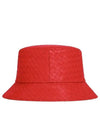 Intrecciato Leather Bucket Hat Red - BOTTEGA VENETA - BALAAN 2