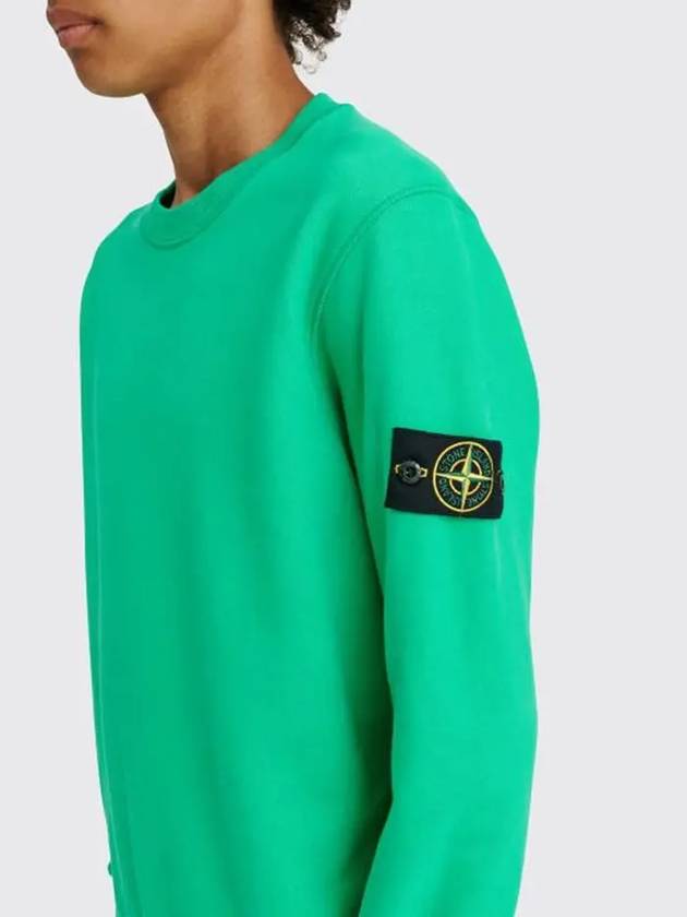 Stone Island Compass Waffen Patch Garment Dyed Sweatshirt Sweatshirt Green - STONE ISLAND - BALAAN 5