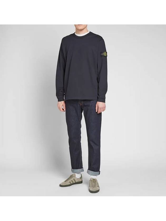 Stone Island Logo Patch Crew Neck Sweater Navy 701562150 V0020 - STONE ISLAND - BALAAN 5