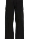 Paris Label Flap Pocket Workwear Cargo Cotton Straight Pants Black - KENZO - BALAAN 2