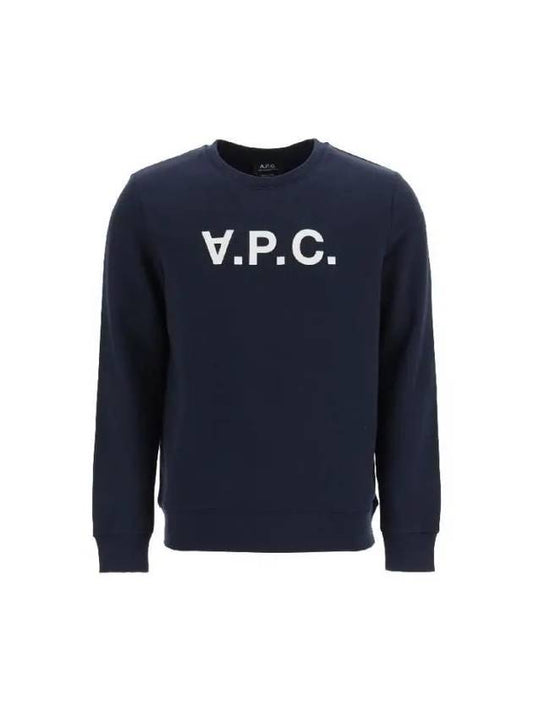 VPC Logo Crew Neck Sweatshirt Navy - A.P.C. - BALAAN 2