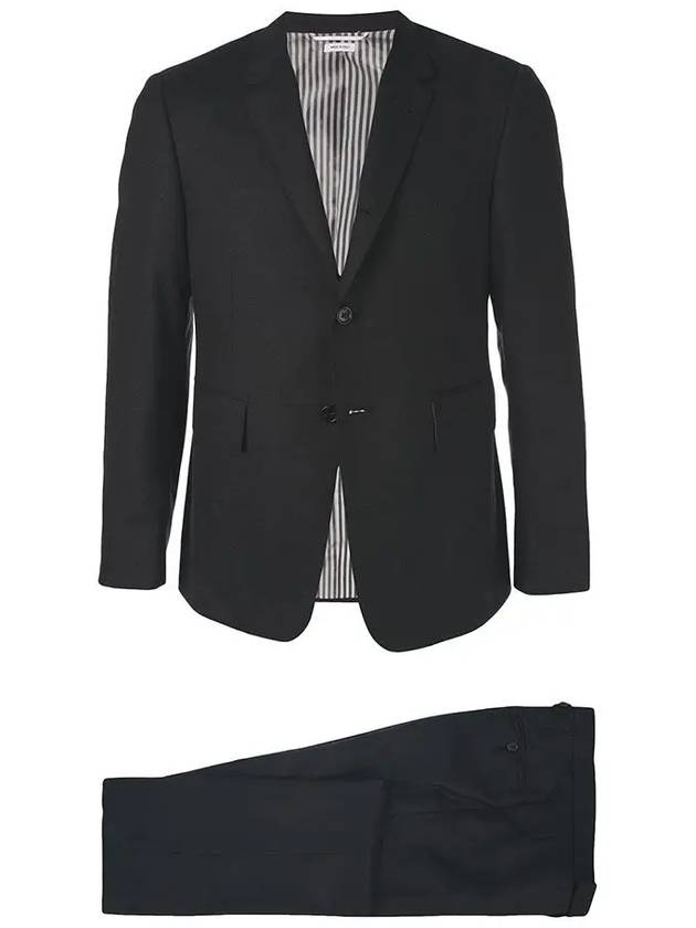 Men's Signature Classic Wool Suit Black - THOM BROWNE - BALAAN 3