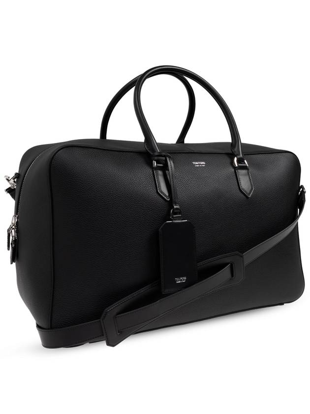 Tom Ford Leather Carry-on Bag, Men's, Black - TOM FORD - BALAAN 4