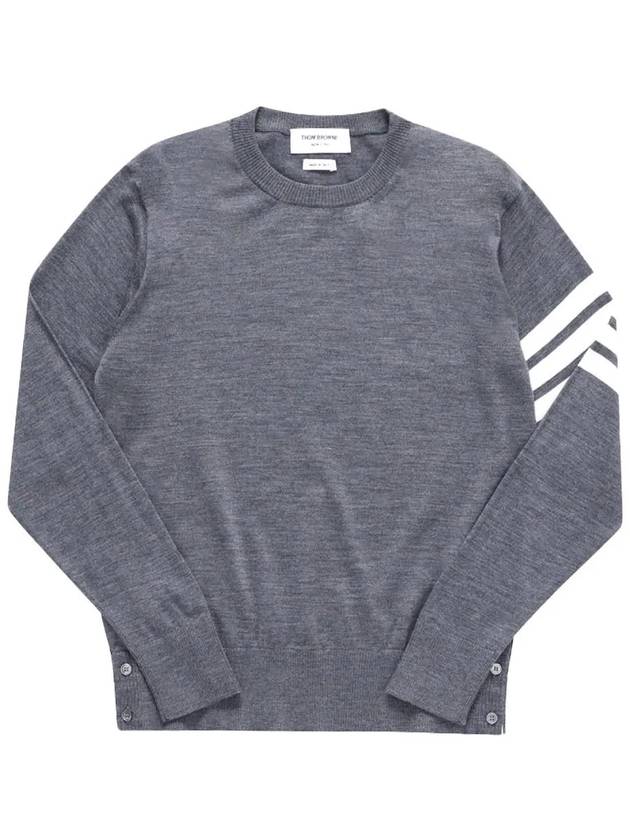 4 Bar Armband Classic Merino Wool Knit Top Dark Grey - THOM BROWNE - BALAAN 2