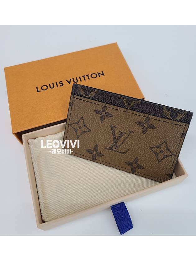 Monogram Reverse Canvas Card Wallet Brown - LOUIS VUITTON - BALAAN 7