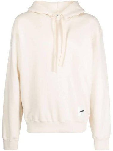 Logo Patch Cotton Hoodie Ivory - JIL SANDER - BALAAN 1