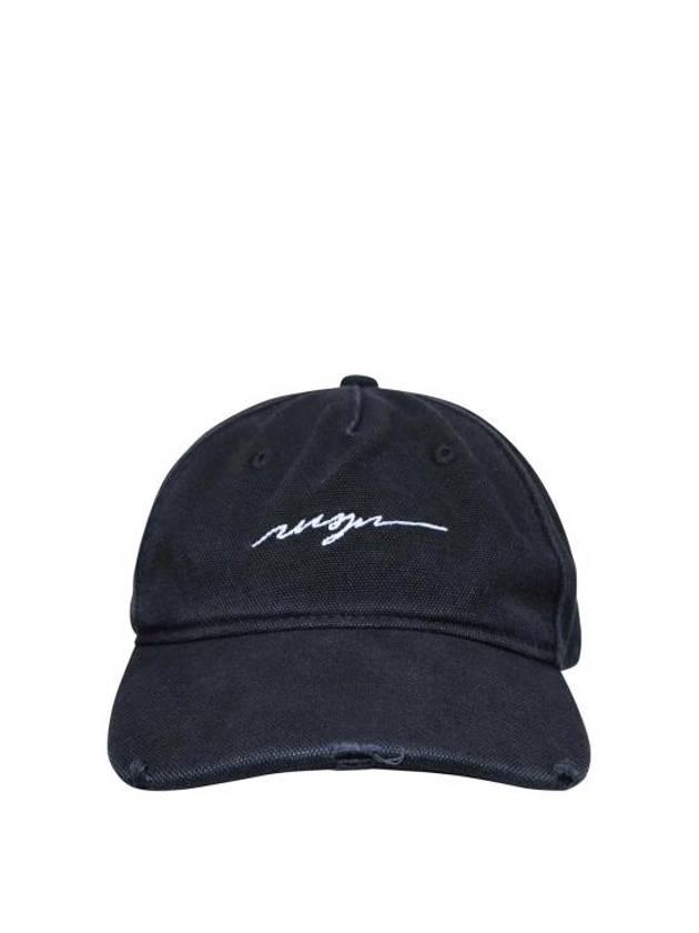 Embroidered Logo Ball Cap Black - MSGM - BALAAN 2