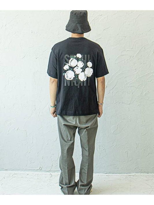 Black back logo colored flower Seoul Night T shirt - GRAN TURISMO - BALAAN 1