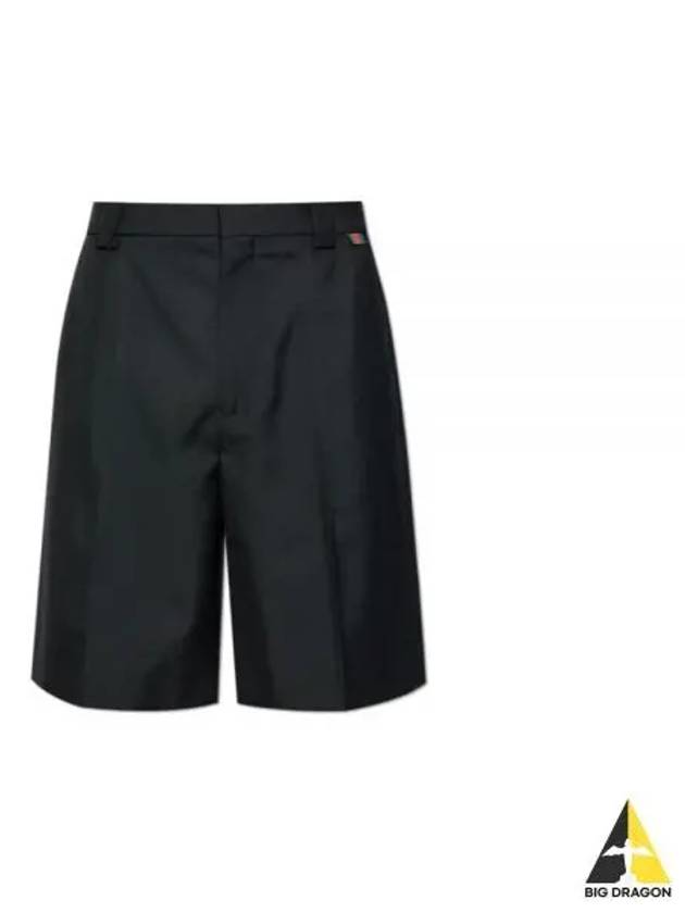 787249 ZAMI Army I 1043 Web Wool Blend Twill Shorts - GUCCI - BALAAN 1