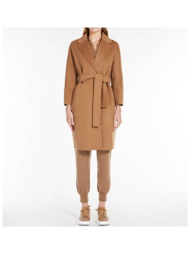 Max Mara Arona Virgin Wool Coat Camel 90160439 045 - S MAX MARA - BALAAN 4