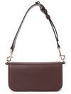 V Logo Signature Leather Shoulder Bag Burgundy - VALENTINO - BALAAN 5