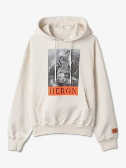 Preston Graphic Print Cotton Hoodie White - HERON PRESTON - BALAAN 2