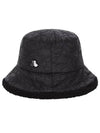 Quilted Bookle Bucket Hat 8643LXAHBLACK - BLACK&WHITE - BALAAN 2