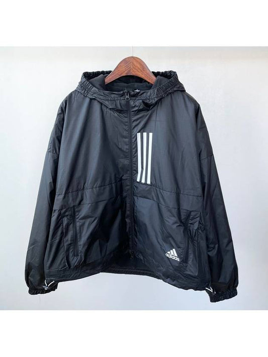 Brushed windbreaker jacket GT3723 black WOMENS - ADIDAS - BALAAN 1