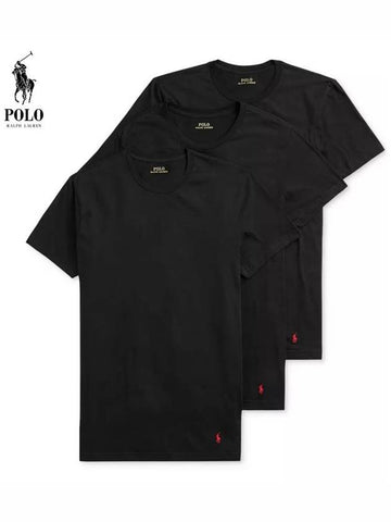 Polo short sleeve t shirt small logo point plain 3 pack set black - POLO RALPH LAUREN - BALAAN 1