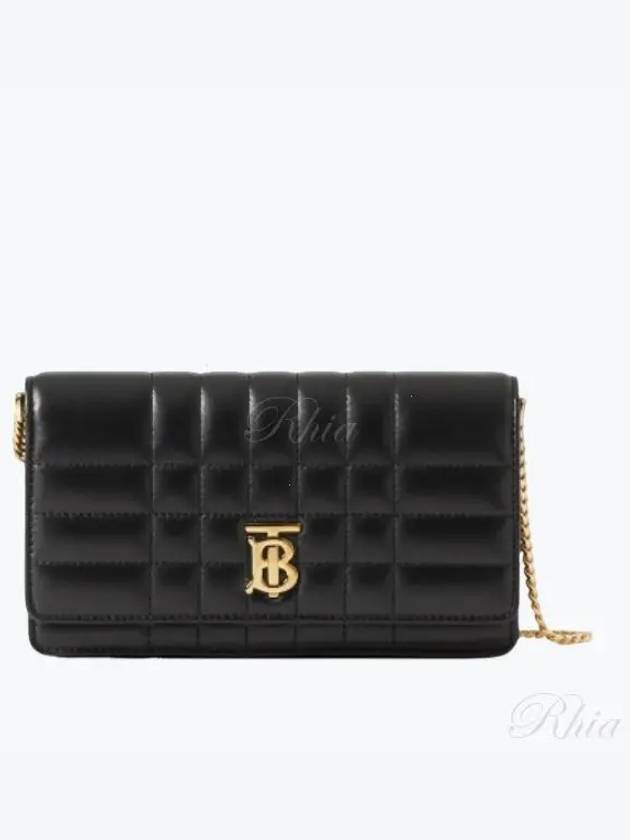 Lola Gold Logo Quilted Mini Cross Bag Black - BURBERRY - BALAAN 2