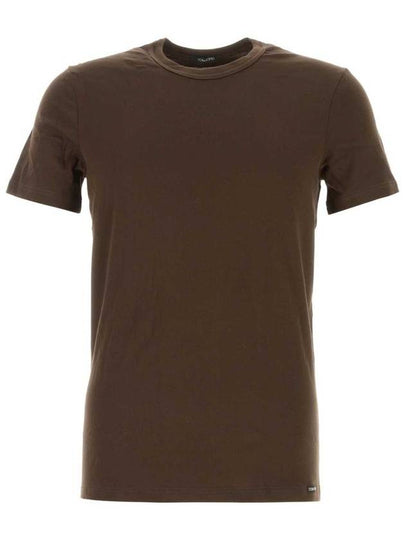 Cotton Crew Neck Short Sleeve T-Shirt Nude - TOM FORD - BALAAN 2