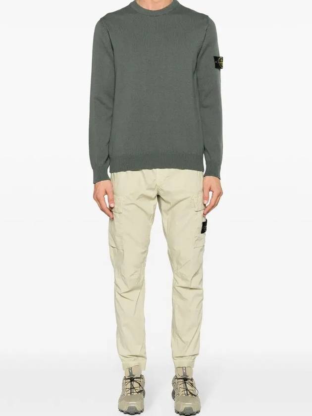 Stretch Cotton Tela Paracadute Cargo Straight Pants Pistachio - STONE ISLAND - BALAAN 4