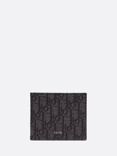 Wallet Black  Oblique Jacquard - DIOR - BALAAN 2