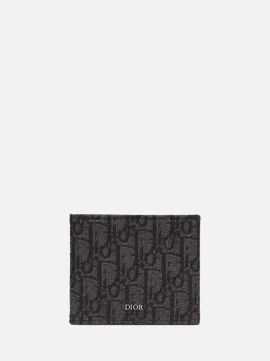 Wallet Black  Oblique Jacquard - DIOR - BALAAN 2