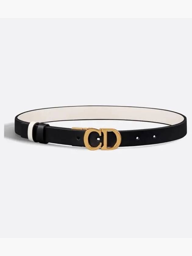 Saddle Reversible Smooth Calfskin Belt Black - DIOR - BALAAN 2