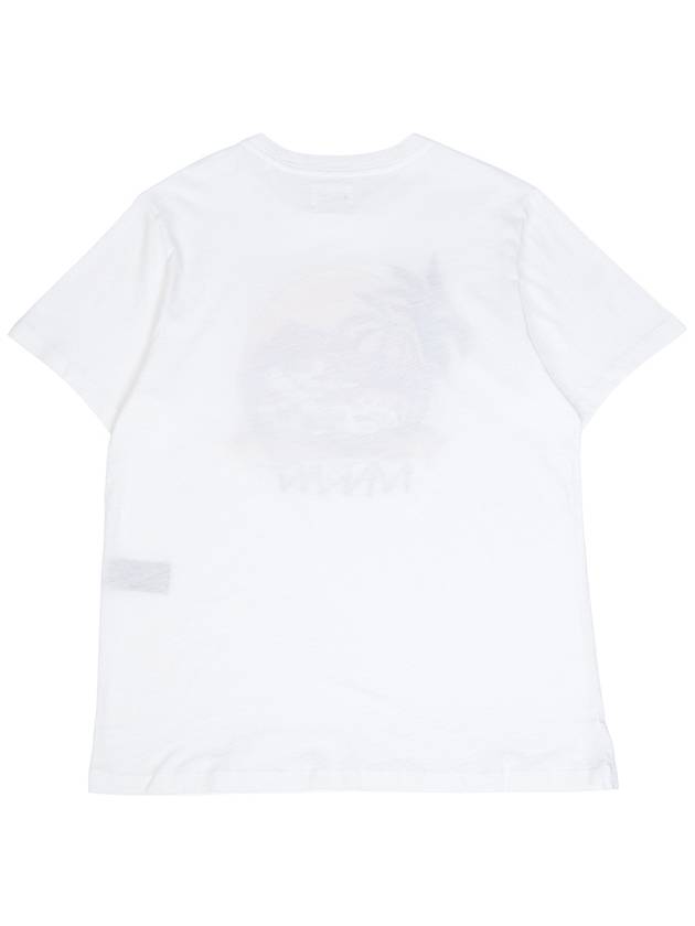 Zewel Print Cotton Short Sleeve T-Shirt White - ISABEL MARANT - BALAAN 3