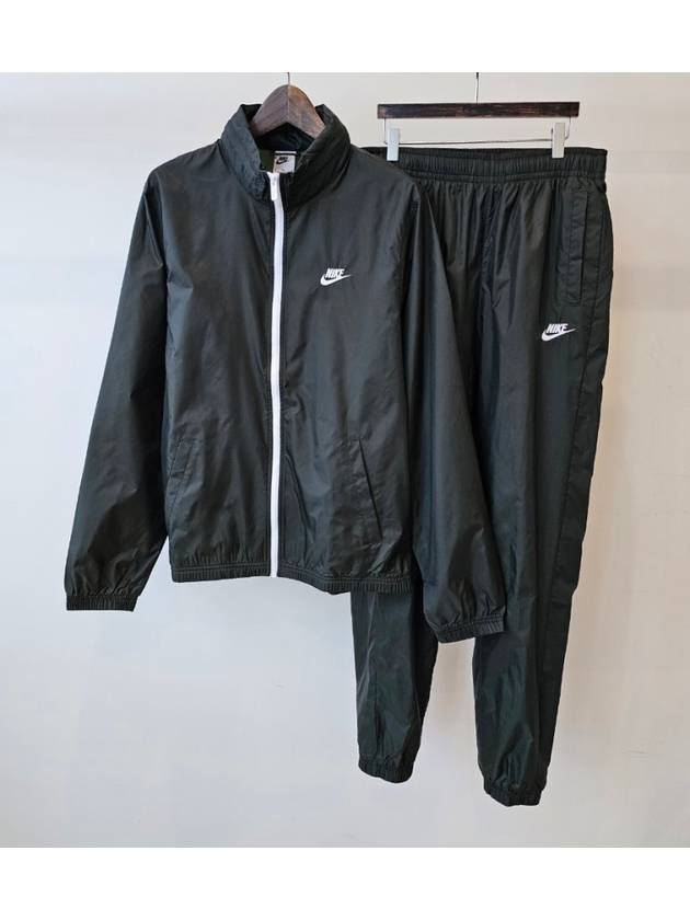 Club Lined Woven Tracksuit Black - NIKE - BALAAN 8