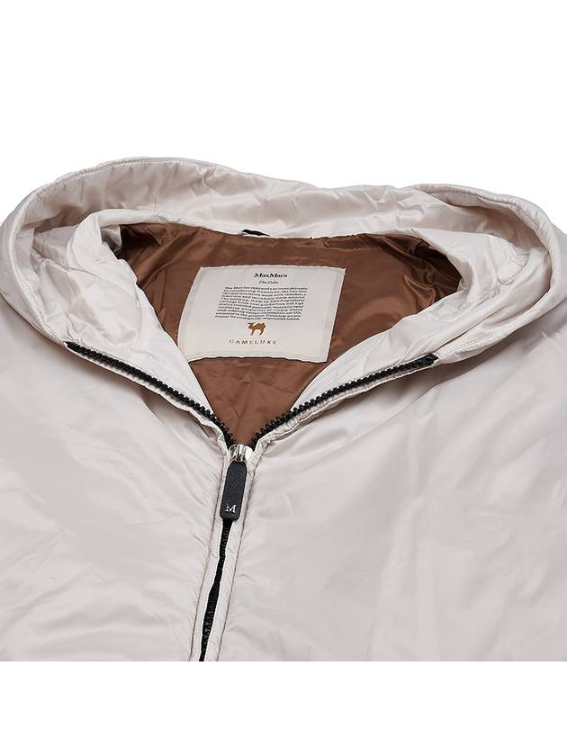 Women's GreenT Technical Canvas Zipper Hooded Jacket White - MAX MARA - BALAAN 9