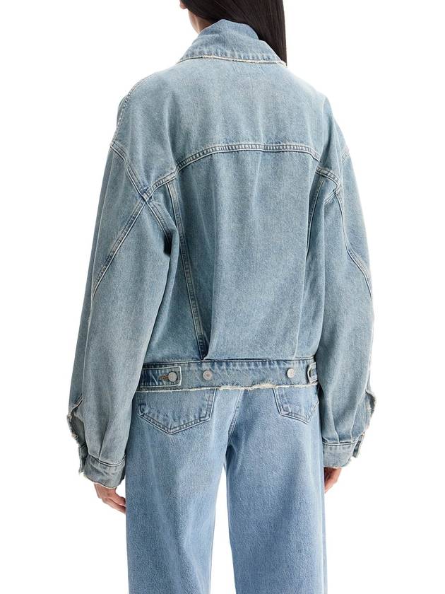 denim dalton balloon jacket with - AGOLDE - BALAAN 3