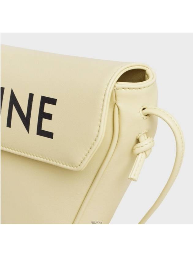 Logo Leather Triangle Cross Bag Pale Yellow - CELINE - BALAAN 7