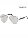 Eyewear Aviator Logo Sunglasses Silver - MONCLER - BALAAN 5