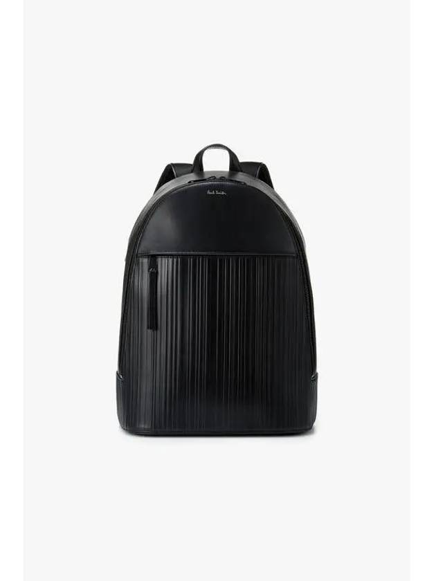 Embo pattern leather round backpack black - PAUL SMITH - BALAAN 1