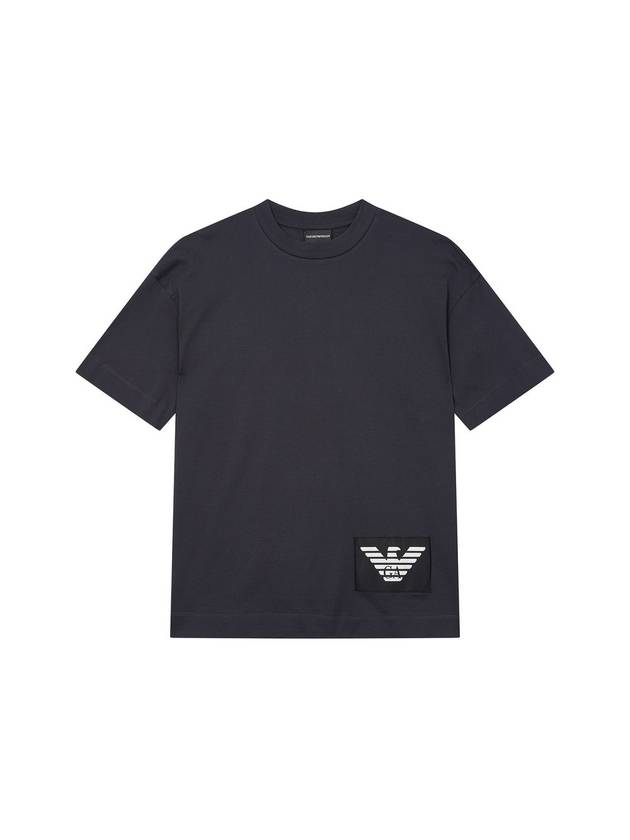 Eagle Patch Short Sleeve T-shirt Charcoal - EMPORIO ARMANI - BALAAN 1