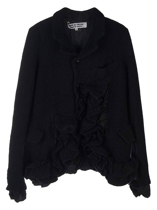 Women's Wool Jacket Black - COMME DES GARCONS - BALAAN.