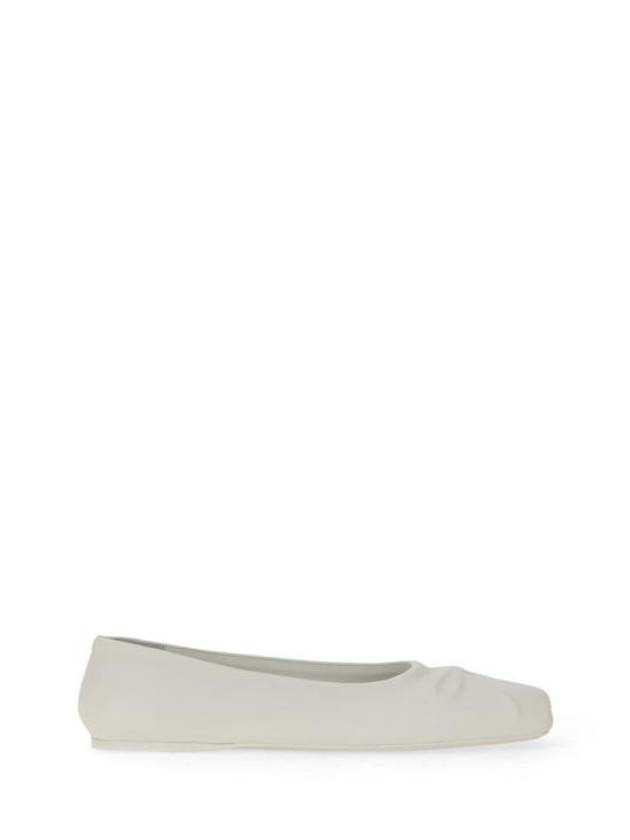 Bow Embossed Leather Ballerina White - MARNI - BALAAN 2