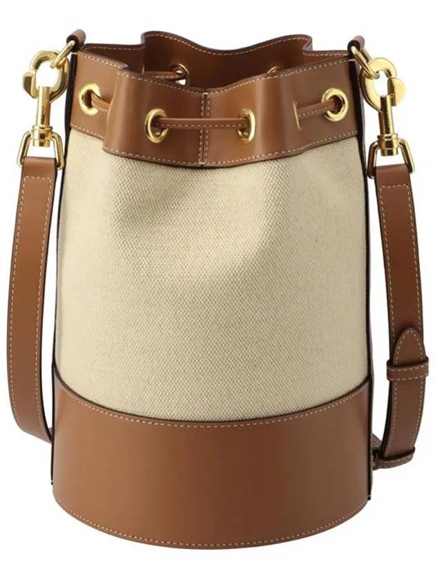 Small Drawstring Cabas Marine Bucket Bag Natural Tan - CELINE - BALAAN 4