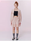 Shining shirring mini skirt_Peach pink - OPENING SUNSHINE - BALAAN 3